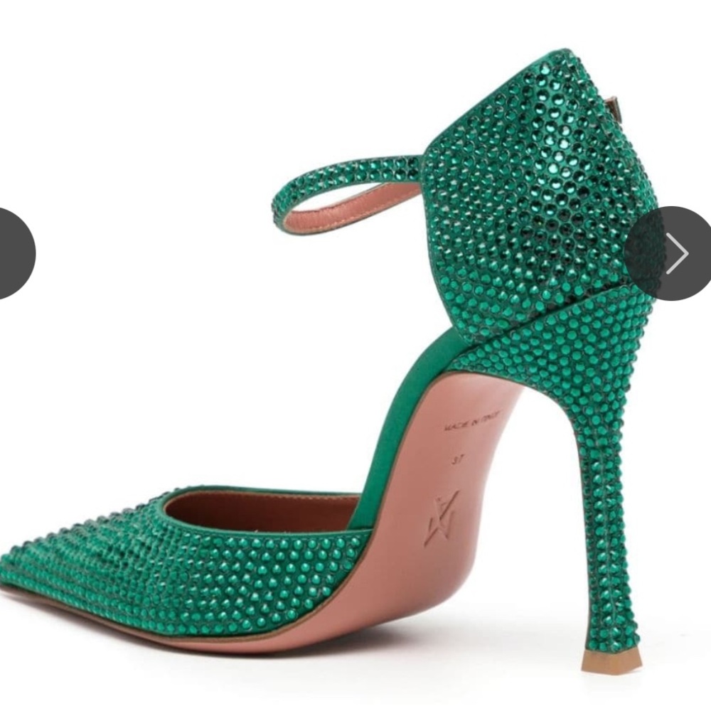 Amina Muaddi Vittoria 105mm rhinestone-embellished mules - Picture 5 of 6
